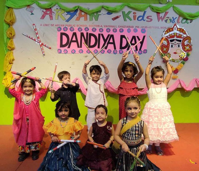 Navratri – Dandiya day celebration – Aryan Kids World Navratri - Dandiya day celebration - Aryan Kids World